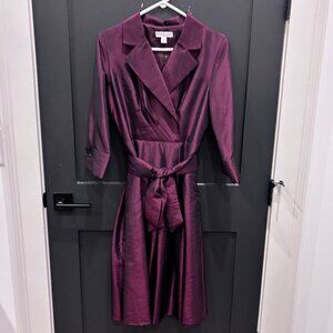 Coldwater Creek Metallic Red/Purple Long Sleeve Dress 8